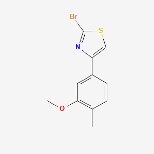 molecular formula C11H10BrNOS B11767797 2-Bromo-4-(3-methoxy-4-methylphenyl)thiazole 