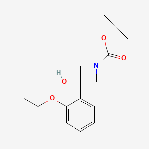 molecular formula C16H23NO4 B11767799 Tert-butyl 3-(2-ethoxyphenyl)-3-hydroxyazetidine-1-carboxylate 