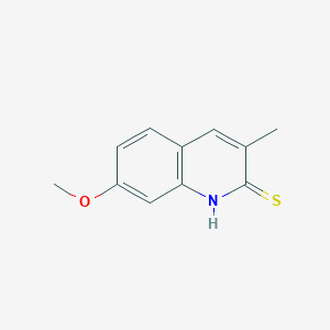 molecular formula C11H11NOS B11767809 7-Methoxy-3-methylquinoline-2-thiol 