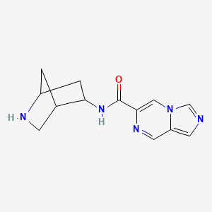 molecular formula C13H15N5O B11767834 N-(2-Azabicyclo[2.2.1]heptan-5-yl)imidazo[1,5-a]pyrazine-6-carboxamide 
