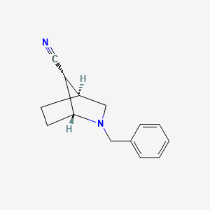 molecular formula C14H16N2 B11767863 (1R,4S,7R)-rel-2-benzyl-2-azabicyclo[2.2.1]heptane-7-carbonitrile 
