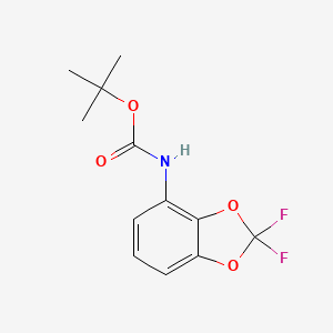 molecular formula C12H13F2NO4 B11767875 tert-Butyl (2,2-difluorobenzo[d][1,3]dioxol-4-yl)carbamate 