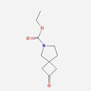 molecular formula C10H15NO3 B11767881 Ethyl 2-oxo-6-azaspiro[3.4]octane-6-carboxylate 
