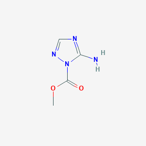 molecular formula C4H6N4O2 B11767899 Methyl 5-amino-1H-1,2,4-triazole-1-carboxylate 