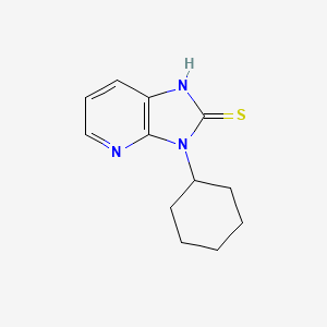 molecular formula C12H15N3S B11767914 3-Cyclohexyl-3H-imidazo[4,5-b]pyridine-2-thiol 