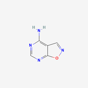 molecular formula C5H4N4O B11767916 Isoxazolo[5,4-D]pyrimidin-4-amine CAS No. 632291-82-8