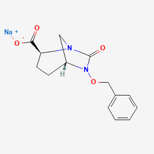 molecular formula C14H15N2NaO4 B11767963 Sodium (1R,2S,5R)-6-(benzyloxy)-7-oxo-1,6-diazabicyclo[3.2.1]octane-2-carboxylate 