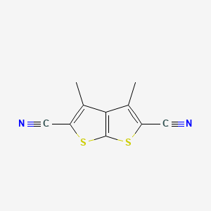 molecular formula C10H6N2S2 B11767991 3,4-Dimethylthieno[2,3-b]thiophene-2,5-dicarbonitrile CAS No. 152487-70-2