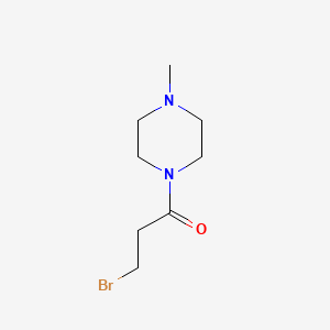 molecular formula C8H15BrN2O B11768004 3-Bromo-1-(4-methylpiperazin-1-yl)propan-1-one 