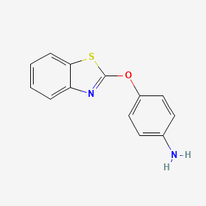 molecular formula C13H10N2OS B11768042 4-[(1,3-Benzothiazol-2-yl)oxy]aniline CAS No. 88653-43-4