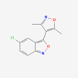 molecular formula C12H9ClN2O2 B11768132 5-Chloro-3-(3,5-dimethyl-4-isoxazolyl)-2,1-benzisoxazole CAS No. 60467-25-6