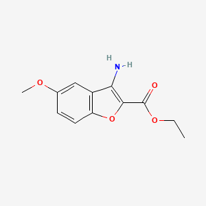molecular formula C12H13NO4 B11768141 Ethyl 3-amino-5-methoxybenzofuran-2-carboxylate 