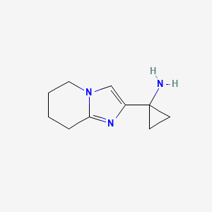 molecular formula C10H15N3 B11768145 1-(5,6,7,8-Tetrahydroimidazo[1,2-a]pyridin-2-yl)cyclopropan-1-amine 