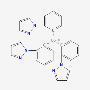 molecular formula C27H21CoN6 B11768198 Tris(2-(1H-pyrazol-1-yl)phenyl)cobalt 