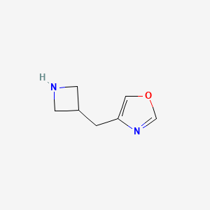 molecular formula C7H10N2O B11768244 4-[(Azetidin-3-yl)methyl]-1,3-oxazole 