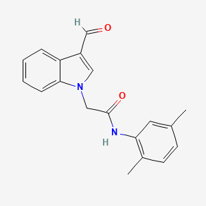 molecular formula C19H18N2O2 B11768277 N-(2,5-Dimethylphenyl)-2-(3-formyl-1H-indol-1-yl)acetamide 