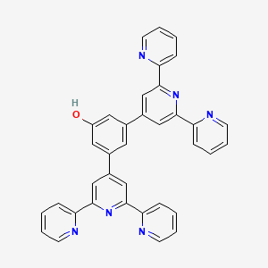 molecular formula C36H24N6O B11768303 3,5-bis(2,6-dipyridin-2-ylpyridin-4-yl)phenol CAS No. 686780-96-1