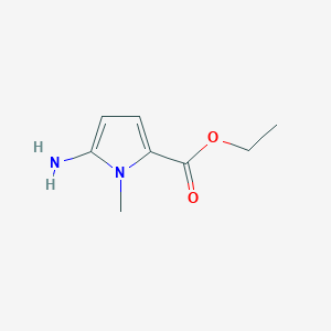 molecular formula C8H12N2O2 B11768317 Ethyl 5-amino-1-methyl-1H-pyrrole-2-carboxylate 