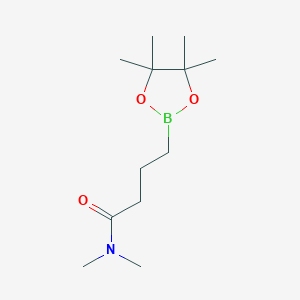 molecular formula C12H24BNO3 B11768355 N,N-Dimethyl-4-(4,4,5,5-tetramethyl-1,3,2-dioxaborolan-2-yl)butanamide 