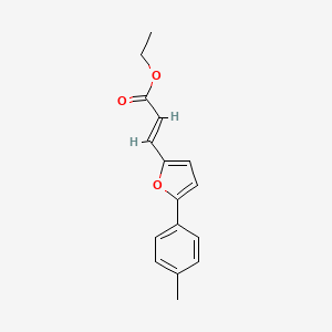 molecular formula C16H16O3 B11768370 Ethyl 3-(5-(p-tolyl)furan-2-yl)acrylate 