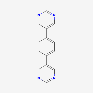 molecular formula C14H10N4 B11768441 1,4-Di(pyrimidin-5-yl)benzene 
