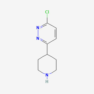 molecular formula C9H12ClN3 B11768480 3-Chloro-6-(piperidin-4-yl)pyridazine 