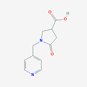 molecular formula C11H12N2O3 B117685 5-Oxo-1-(pyridin-4-ylmethyl)pyrrolidine-3-carboxylic acid CAS No. 304859-15-2