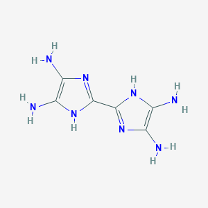 molecular formula C6H10N8 B11768504 1H,1'H-[2,2'-Biimidazole]-4,4',5,5'-tetraamine CAS No. 919079-16-6