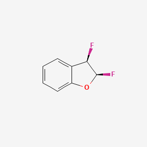 molecular formula C8H6F2O B11768522 Cis-2,3-difluoro-2,3-dihydrobenzofuran 