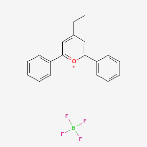 molecular formula C19H17BF4O B11768523 4-Ethyl-2,6-diphenylpyrylium tetrafluoroborate CAS No. 56179-53-4