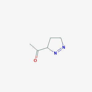 molecular formula C5H8N2O B11768560 1-(4,5-dihydro-3H-pyrazol-3-yl)ethanone CAS No. 73052-12-7