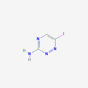 molecular formula C3H3IN4 B11768574 6-Iodo-1,2,4-triazin-3-amine CAS No. 91416-98-7