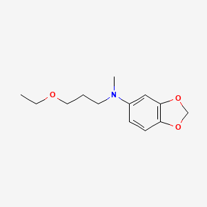 molecular formula C13H19NO3 B11768593 N-(3-Ethoxypropyl)-N-methylbenzo[d][1,3]dioxol-5-amine 