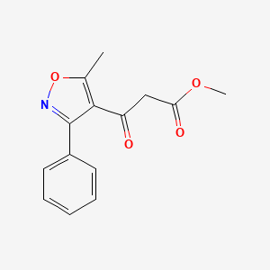 molecular formula C14H13NO4 B11768603 Methyl 3-(5-methyl-3-phenylisoxazol-4-yl)-3-oxopropanoate 