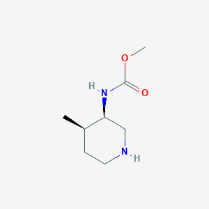 molecular formula C8H16N2O2 B11768618 rel-Methyl N-[(3R,4R)-4-methyl-3-piperidinyl]carbamate 