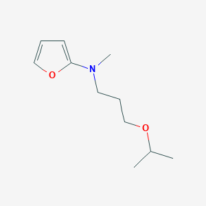 molecular formula C11H19NO2 B11768626 N-(3-Isopropoxypropyl)-N-methylfuran-2-amine 