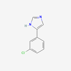 molecular formula C9H7ClN2 B11768677 4-(3-chlorophenyl)-1H-imidazole 