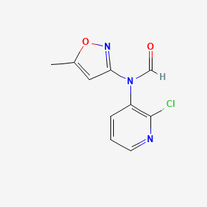 molecular formula C10H8ClN3O2 B11768683 N-(2-Chloropyridin-3-yl)-N-(5-methylisoxazol-3-yl)formamide 