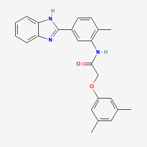 molecular formula C24H23N3O2 B1176872 N-[5-(1H-benzimidazol-2-yl)-2-methylphenyl]-2-(3,5-dimethylphenoxy)acetamide 
