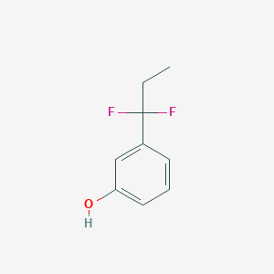 molecular formula C9H10F2O B11768747 3-(1,1-Difluoropropyl)phenol 