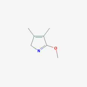 molecular formula C7H11NO B11768756 5-Methoxy-3,4-dimethyl-2H-pyrrole CAS No. 63613-34-3