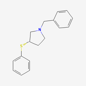 molecular formula C17H19NS B11768811 (S)-1-Benzyl-3-(phenylthio)pyrrolidine 