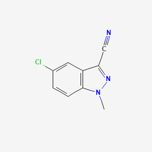 molecular formula C9H6ClN3 B11768830 5-chloro-1-methyl-1H-indazole-3-carbonitrile 