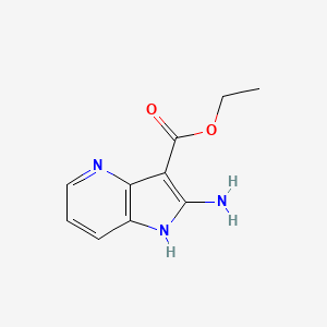 molecular formula C10H11N3O2 B11768862 ethyl 2-amino-1H-pyrrolo[3,2-b]pyridine-3-carboxylate 