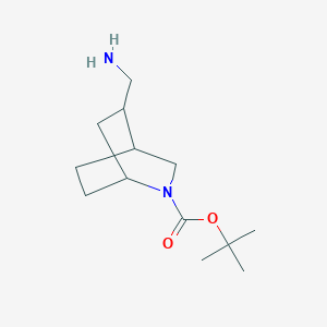 molecular formula C13H24N2O2 B11768961 Tert-butyl 5-(aminomethyl)-2-azabicyclo[2.2.2]octane-2-carboxylate 
