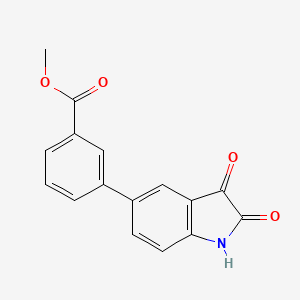 molecular formula C16H11NO4 B11768984 Methyl 3-(2,3-dioxoindolin-5-yl)benzoate 