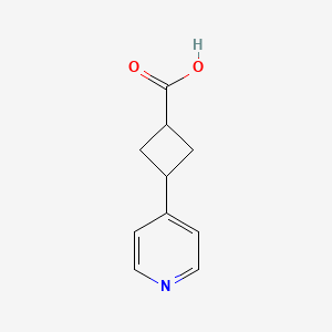 molecular formula C10H11NO2 B11768993 3-(Pyridin-4-yl)cyclobutane-1-carboxylic acid 
