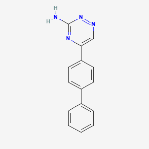 molecular formula C15H12N4 B11769030 5-([1,1'-Biphenyl]-4-yl)-1,2,4-triazin-3-amine 