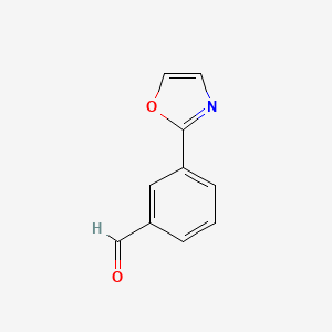 molecular formula C10H7NO2 B11769077 3-(Oxazol-2-yl)benzaldehyde 
