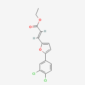 molecular formula C15H12Cl2O3 B11769116 Ethyl 3-(5-(3,4-dichlorophenyl)furan-2-yl)acrylate 